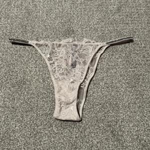 NWT Victoria Secret Very Sexy Rhinestone Ivory/Cream Panty | Size L
